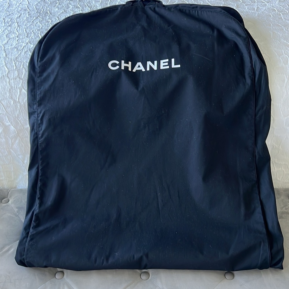 Authentic Black Canvas CHANEL Garment Travel Bag - Picture 5 of 12